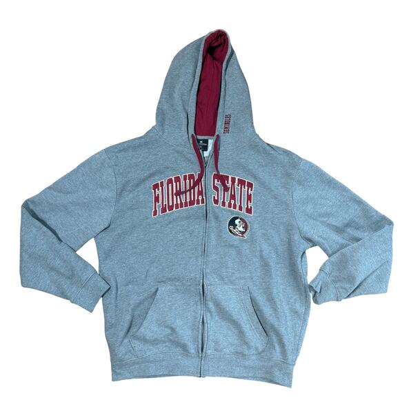 Florida Seminole Florida State Full Zip Hooded Sweatshirt SZ XL Embroidered - Picture 1 of 9